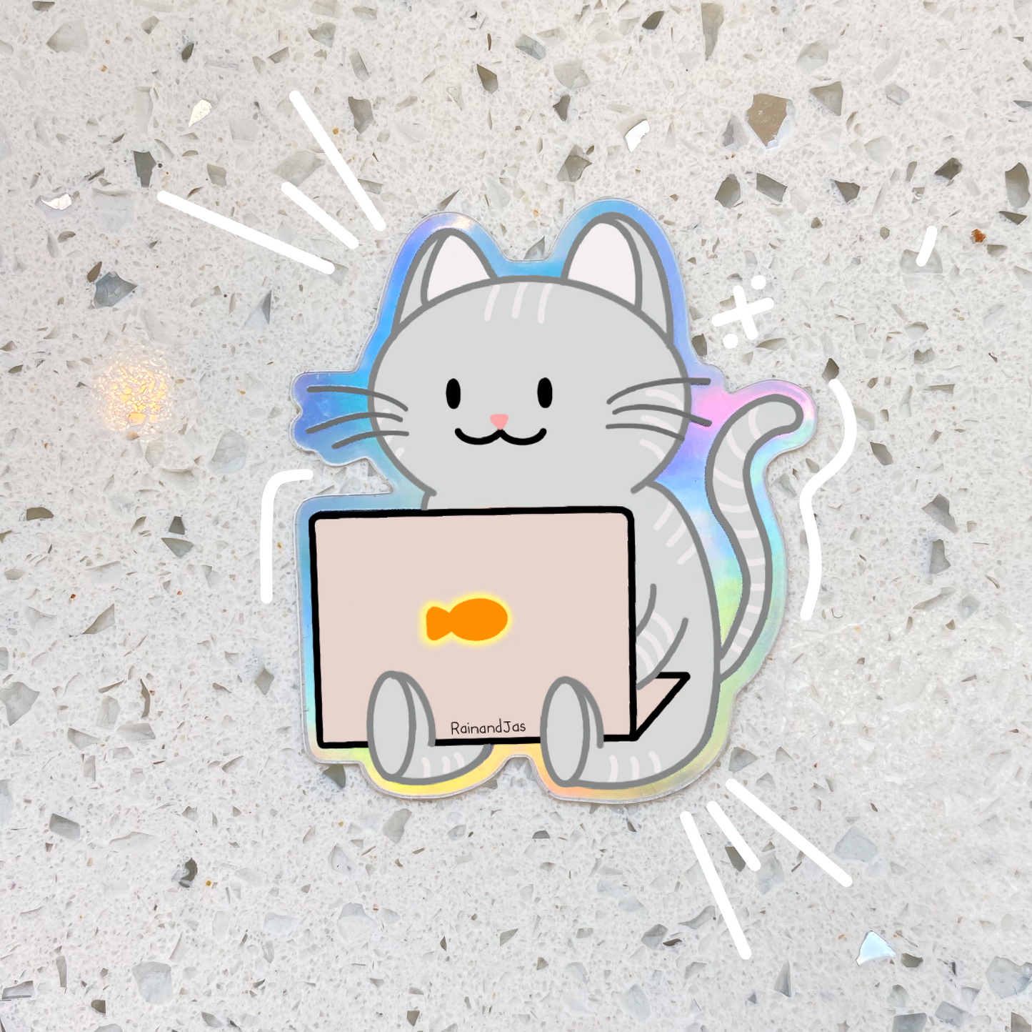Holo Cat Vinyl Sticker